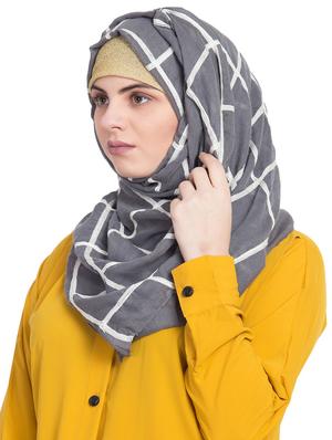 grey cotton stole - 15730373 - Standard Image - 2