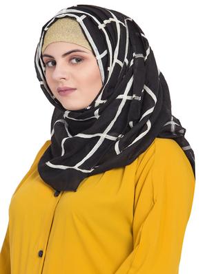 black cotton stole - 15730376 - Standard Image - 2