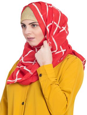 red cotton stole - 15730377 - Standard Image - 2