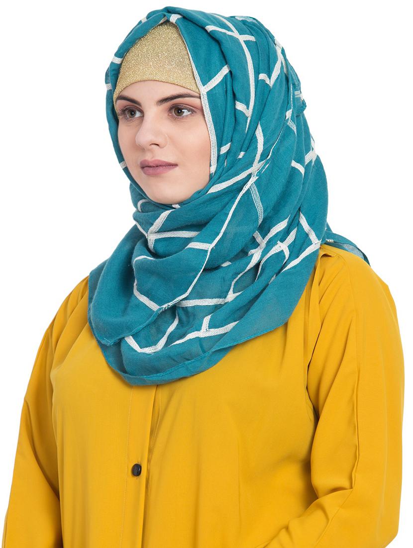 green cotton stole - 15730382 - Zoom Image - 2