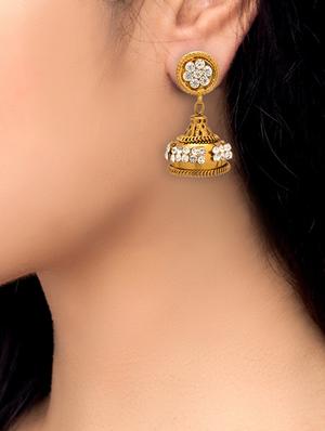 Gold Tone Jhumka - 15730451 - Standard Image - 2