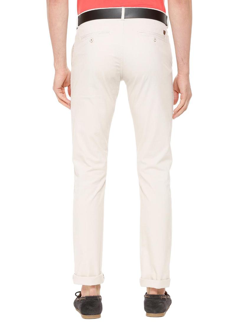 white cotton blend chinos - 15730830 - Zoom Image - 2
