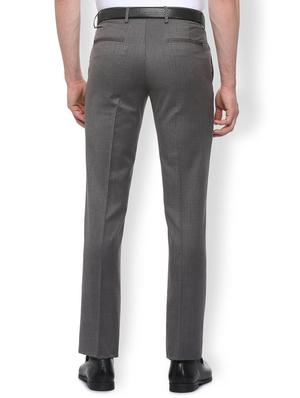 grey polyester blend flat front formal trouser - 15730843 - Standard Image - 2