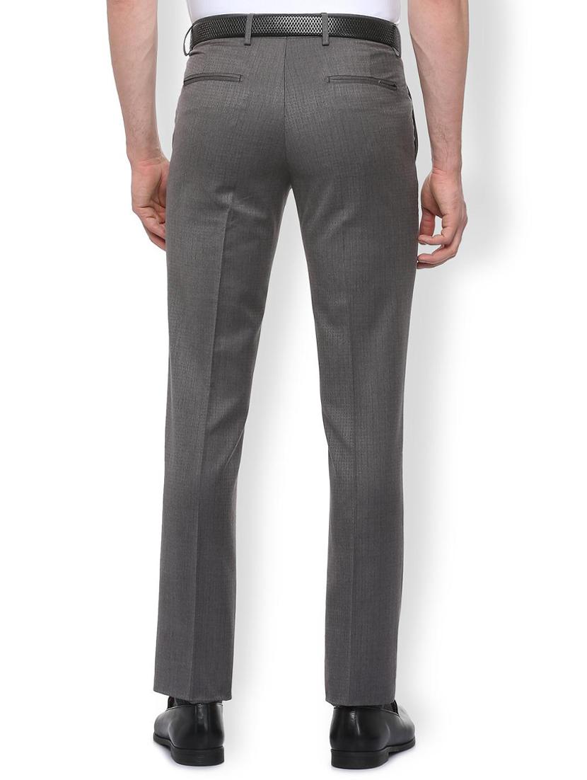 grey polyester blend flat front formal trouser - 15730843 - Zoom Image - 2