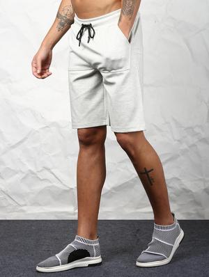 grey cotton blend shorts - 15730850 - Standard Image - 2