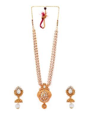 gold metal necklaces and earring - 15731218 - Standard Image - 2