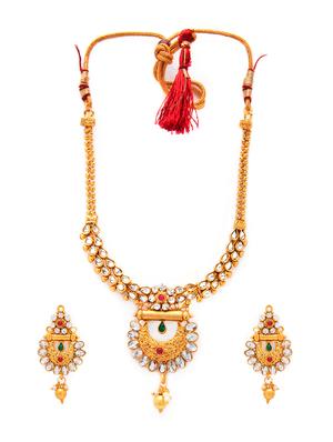 Gold Tone Necklace & Earrings Set - 15731233 - Standard Image - 2