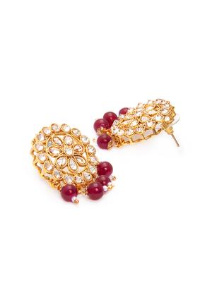 Gold Tone Necklace, Earrings & Maangteeka Set - 15731235 - Standard Image - 5