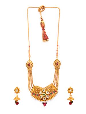 Gold Tone Necklace & Earrings Set - 15731245 - Standard Image - 2