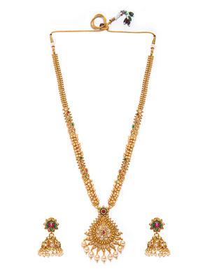 Gold Tone Necklace & Earrings Set - 15731246 - Standard Image - 2