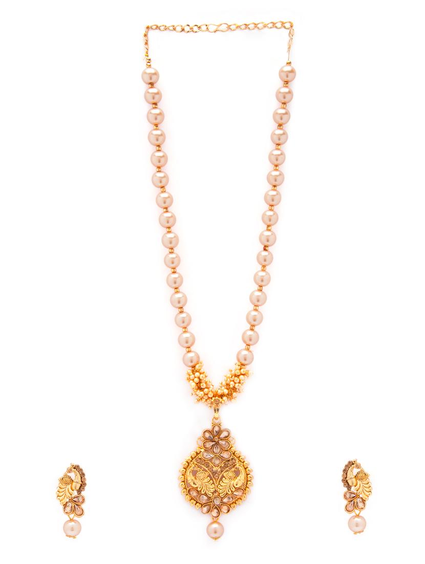 Gold Tone Necklace & Earrings Set - 15731253 - Zoom Image - 2