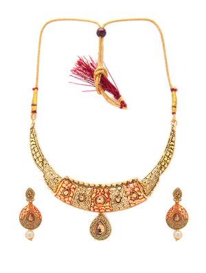 Gold Tone Necklace & Earrings Set - 15731255 - Standard Image - 2