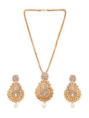 Gold Tone Necklace & Earrings Set - 15731258 - Standard Image - 2