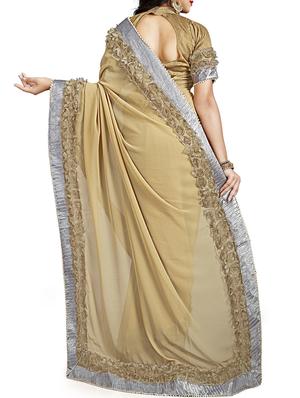floral lace border saree with blouse - 15731390 - Standard Image - 2