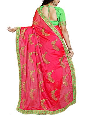 conversational embroidered saree with blouse - 15731411 - Standard Image - 2