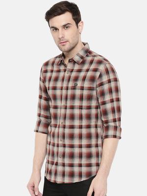 red cotton casual shirt - 15731540 - Standard Image - 2