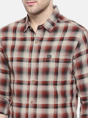 red cotton casual shirt - 15731540 - Standard Image - 5
