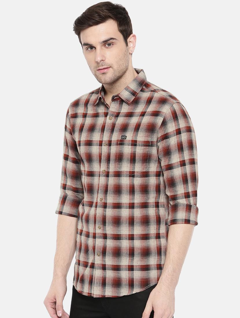 red cotton casual shirt - 15731540 - Zoom Image - 2