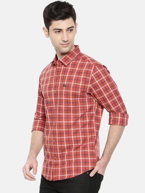 orange cotton casual shirt - 15731543 - Standard Image - 2