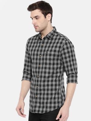 black cotton casual shirt - 15731548 - Standard Image - 2