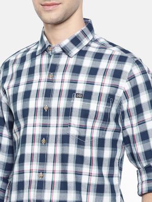 blue cotton casual shirt - 15731550 - Standard Image - 5