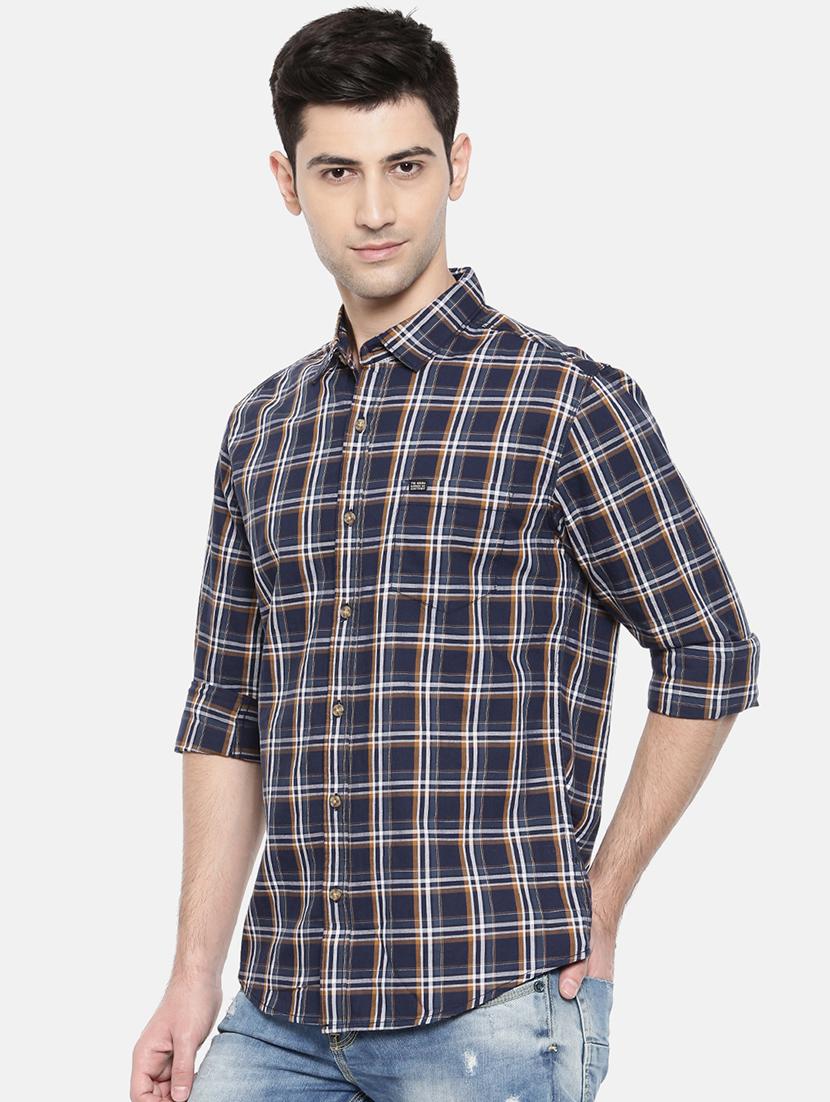 blue cotton casual shirt - 15731554 - Zoom Image - 2