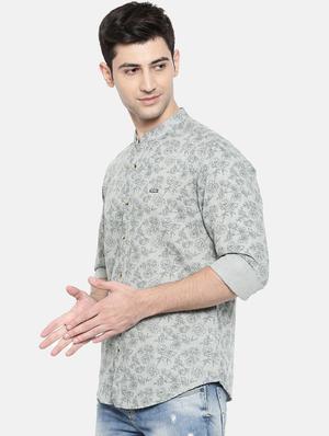 grey cotton casual shirt - 15731555 - Standard Image - 2