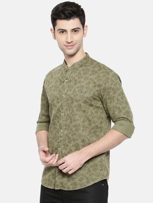 green cotton casual shirt - 15731556 - Standard Image - 2