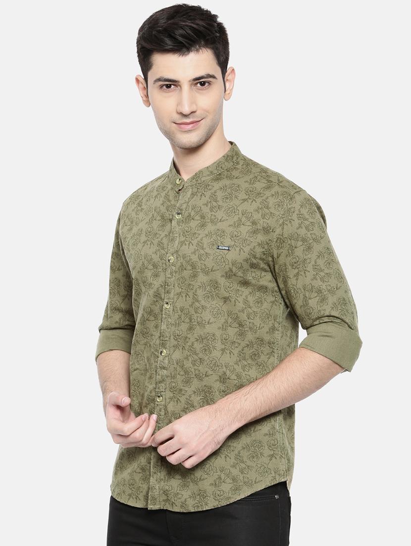 green cotton casual shirt - 15731556 - Zoom Image - 2