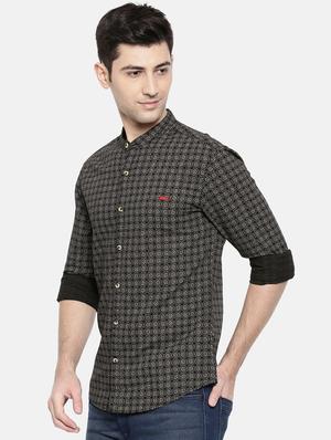 black cotton casual shirt - 15731557 - Standard Image - 2