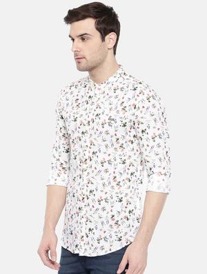 white cotton casual shirt - 15731559 - Standard Image - 2