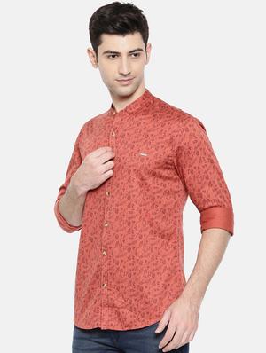 red cotton casual shirt - 15731561 - Standard Image - 2