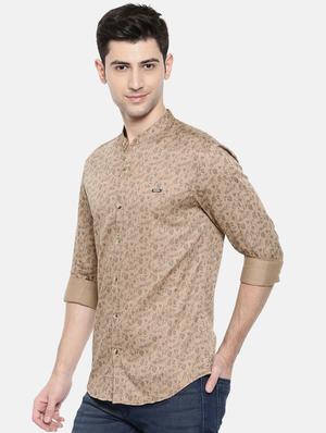 brown cotton casual shirt - 15731562 - Standard Image - 2