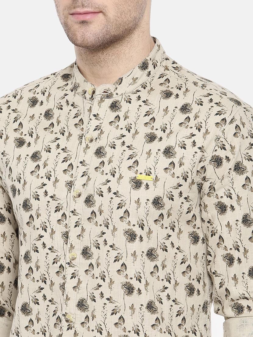 beige cotton casual shirt - 15731567 - Zoom Image - 5