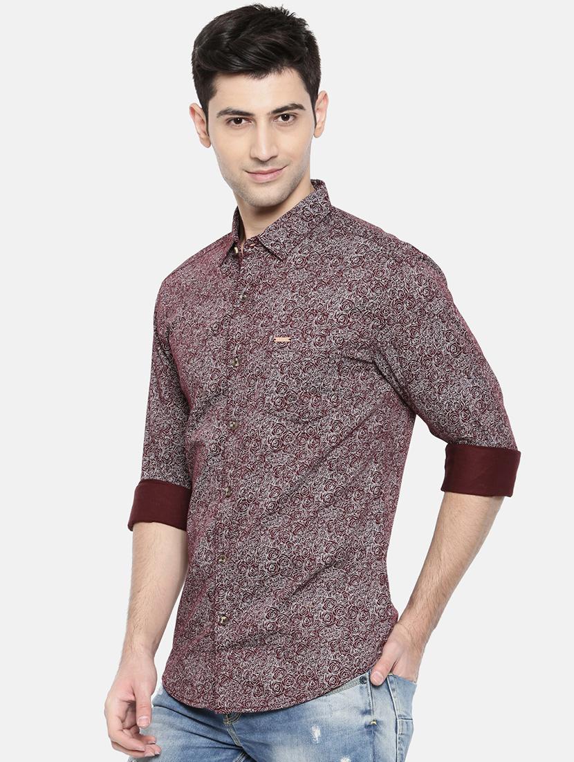 red cotton casual shirt - 15731569 - Zoom Image - 2