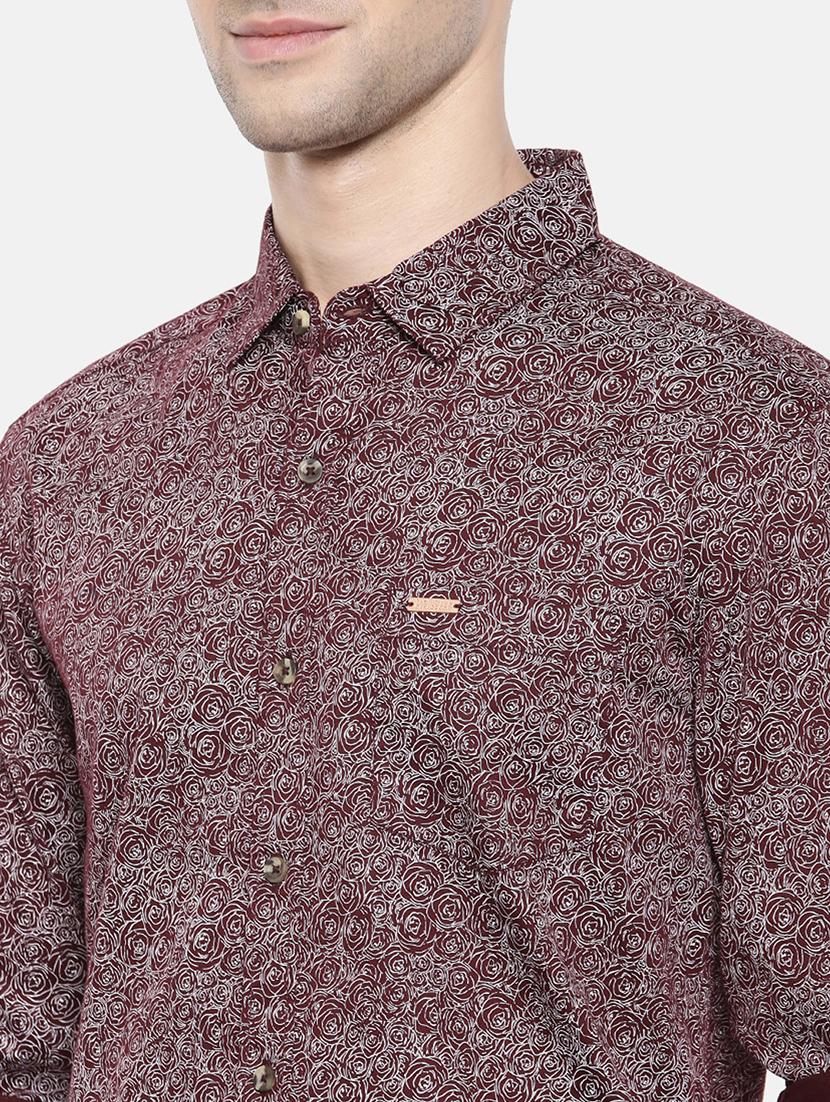 red cotton casual shirt - 15731569 - Zoom Image - 5