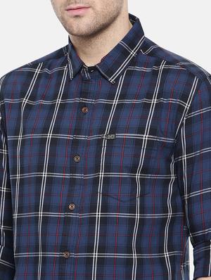 blue cotton casual shirt - 15731585 - Standard Image - 5
