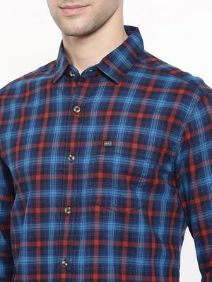 blue cotton casual shirt - 15731589 - Standard Image - 5