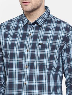 blue cotton casual shirt - 15731592 - Standard Image - 5