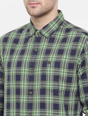 blue cotton casual shirt - 15731593 - Standard Image - 5