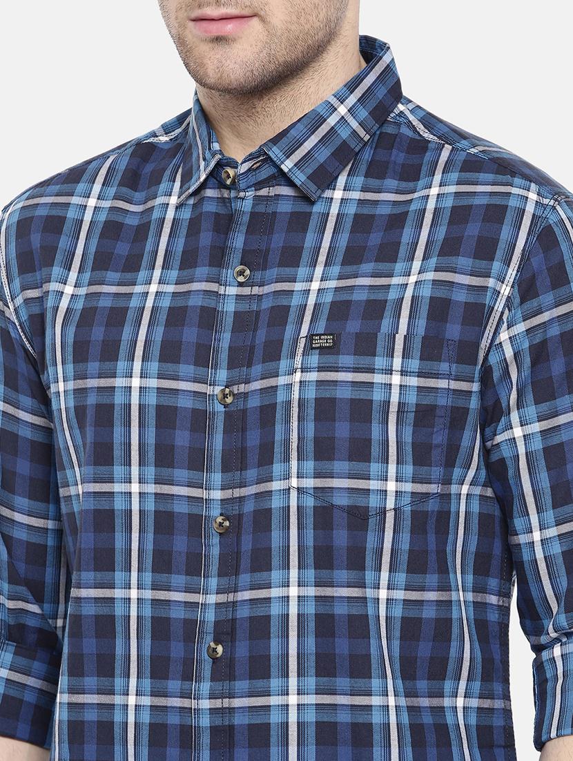 blue cotton casual shirt - 15731594 - Zoom Image - 5