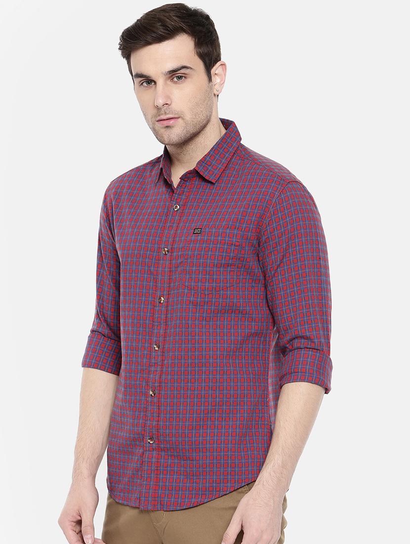 red cotton casual shirt - 15731596 - Zoom Image - 2