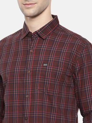 brown cotton casual shirt - 15731599 - Standard Image - 5