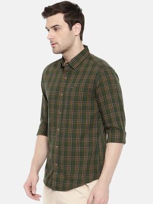 green cotton casual shirt - 15731600 - Standard Image - 2