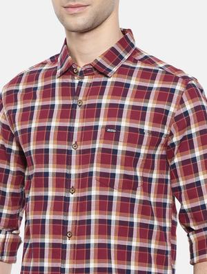 red cotton casual shirt - 15731612 - Standard Image - 5