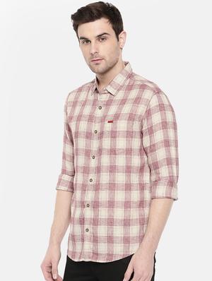 red cotton casual shirt - 15731615 - Standard Image - 2