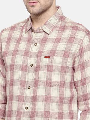 red cotton casual shirt - 15731615 - Standard Image - 5