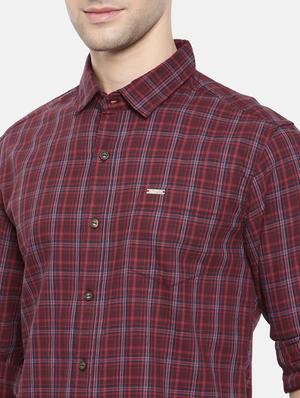 red cotton casual shirt - 15731617 - Standard Image - 5