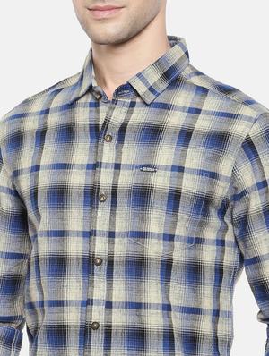 blue cotton casual shirt - 15731624 - Standard Image - 5