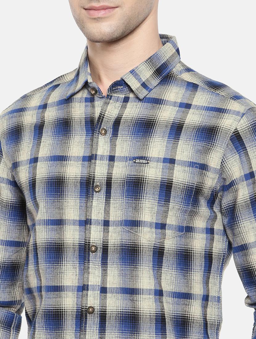 blue cotton casual shirt - 15731624 - Zoom Image - 5
